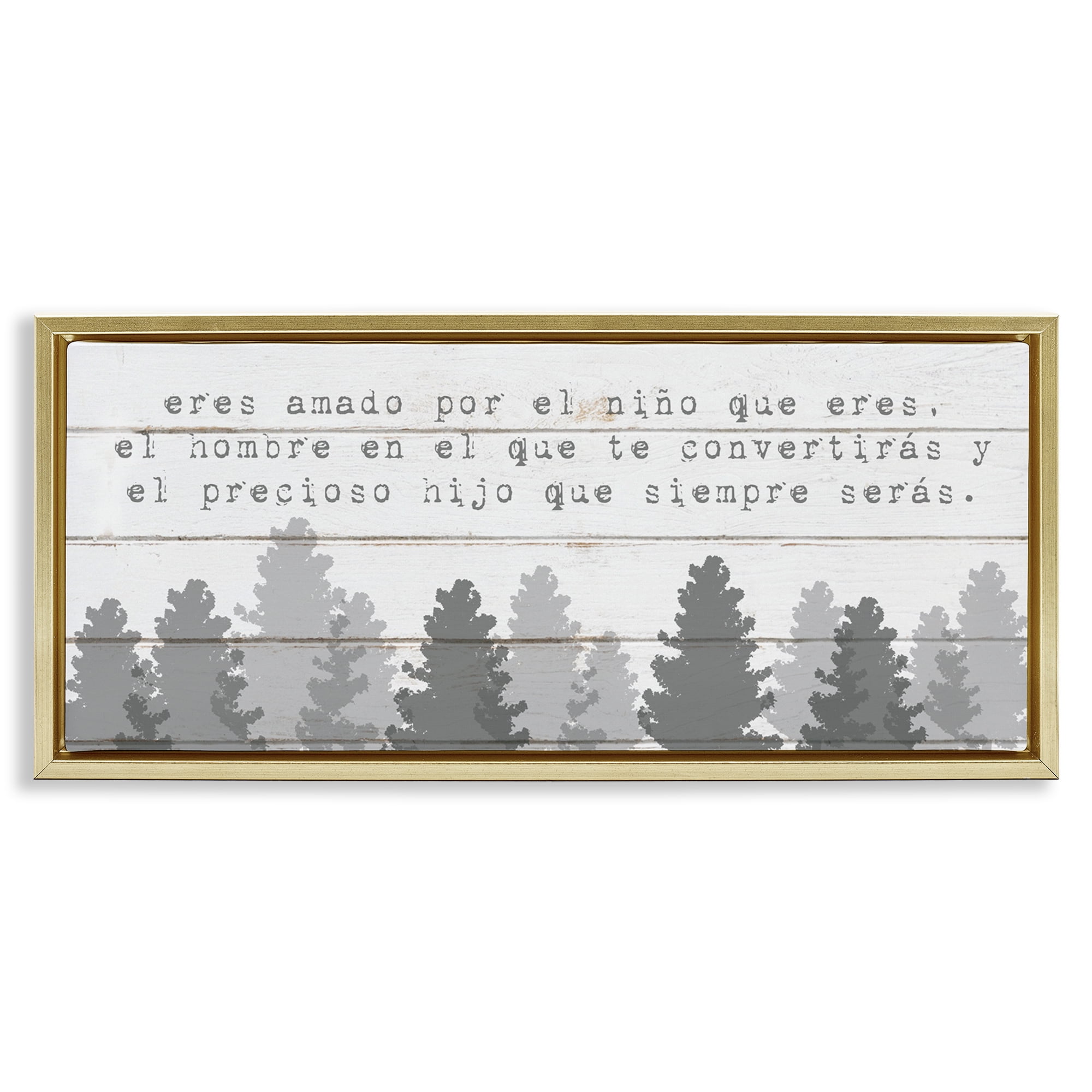 Stupell Industries Amado Niño, Futuro Hombre Inspirational Quotes & Sayings Painting Gold Floater Framed Art Print Wall Art, 25 x 11