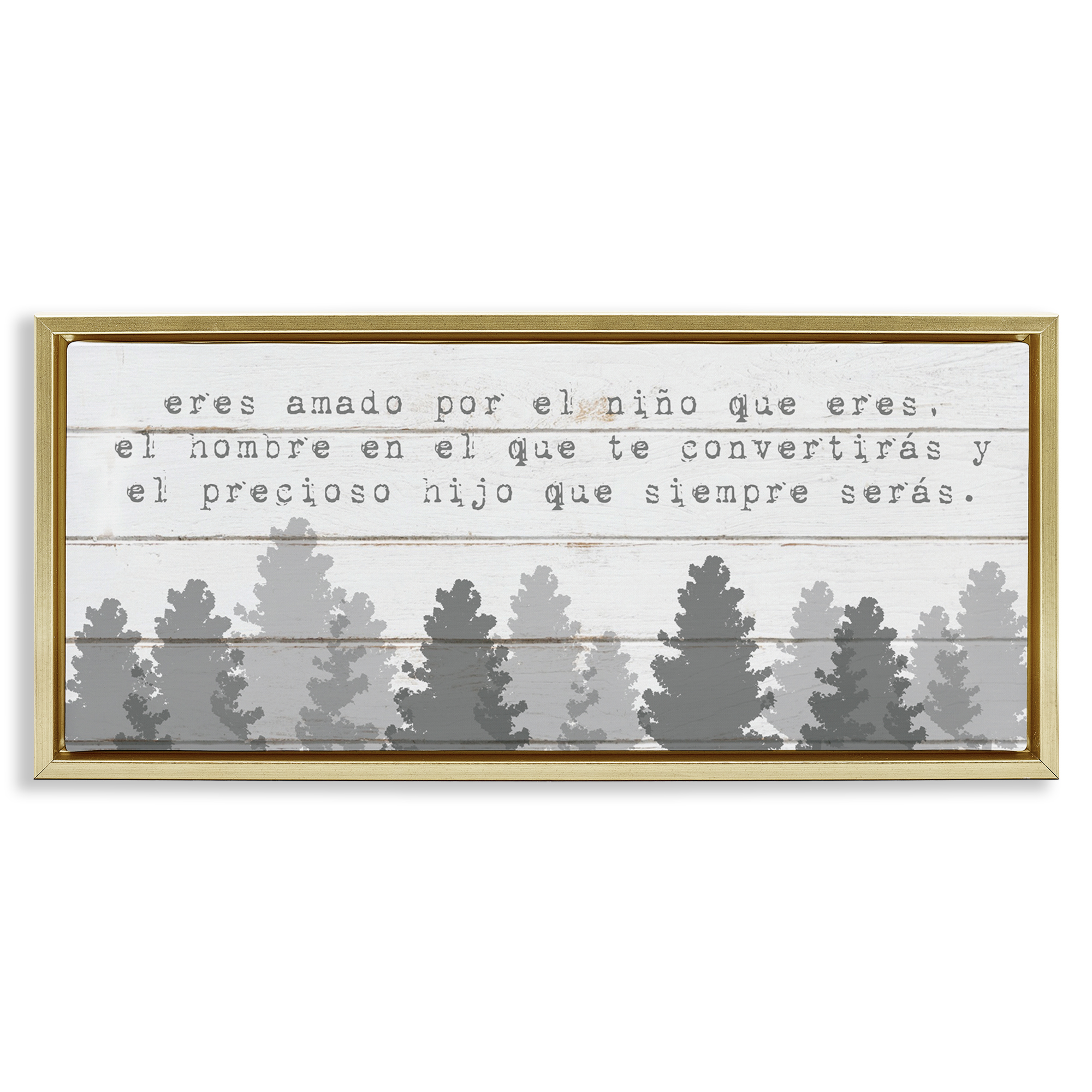 Stupell Industries Amado Niño, Futuro Hombre Inspirational Quotes & Sayings Painting Gold Floater Framed Art Print Wall Art, 31 x 14