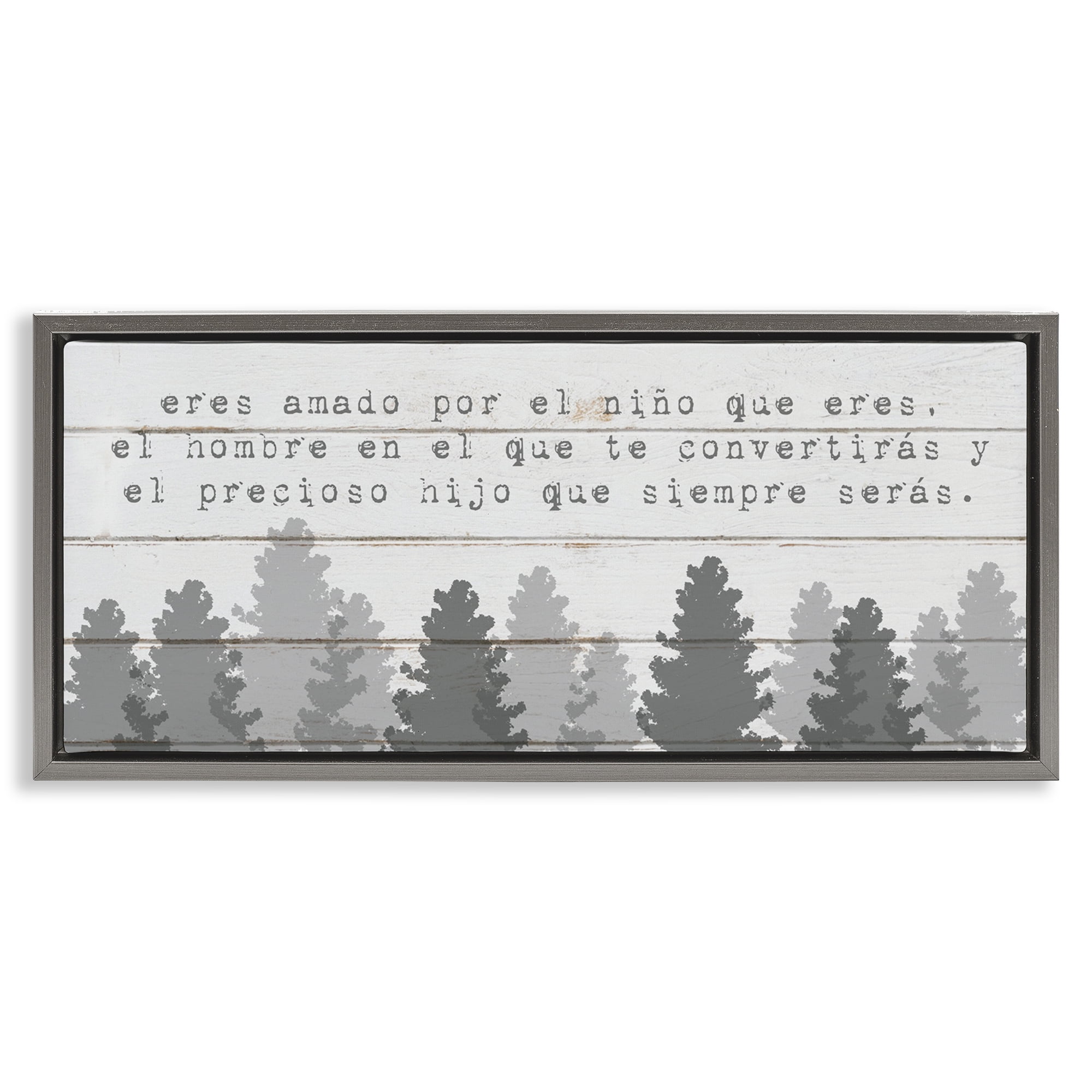 Stupell Industries Amado Niño, Futuro Hombre Inspirational Quotes & Sayings Painting Gray Floater Framed Art Print Wall Art, 31 x 14