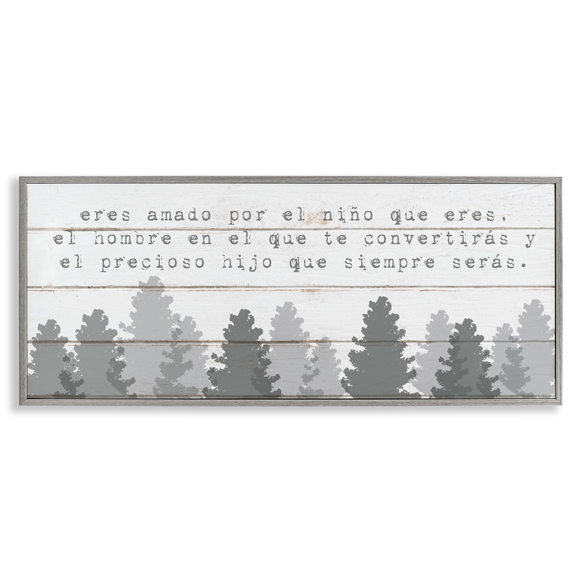 Stupell Industries Amado Niño, Futuro Hombre Inspirational Quotes & Sayings Painting Gray Framed Art Print Wall Art, 24 x 10