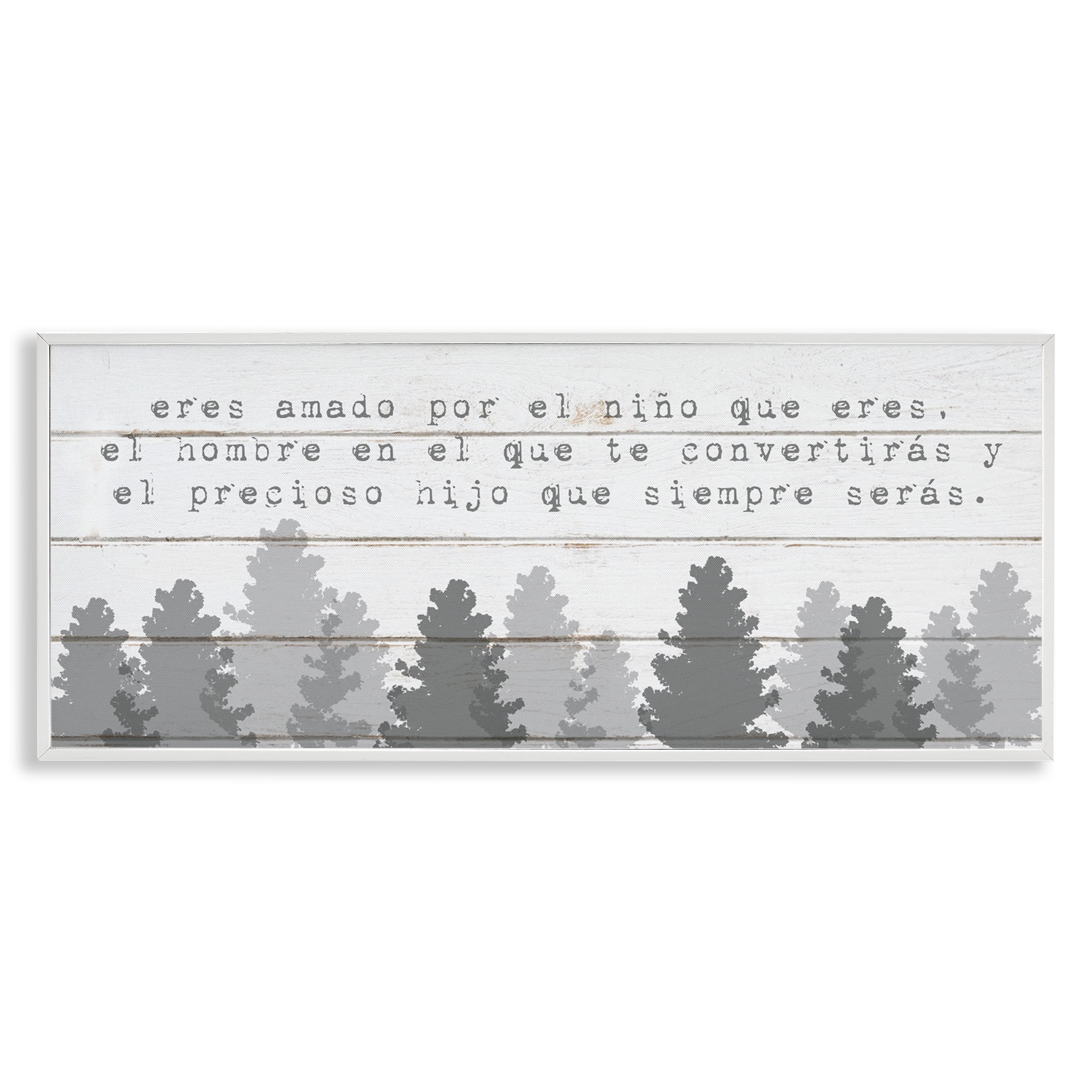 Stupell Industries Amado Niño, Futuro Hombre Inspirational Quotes & Sayings Painting White Framed Art Print Wall Art, 24 x 10