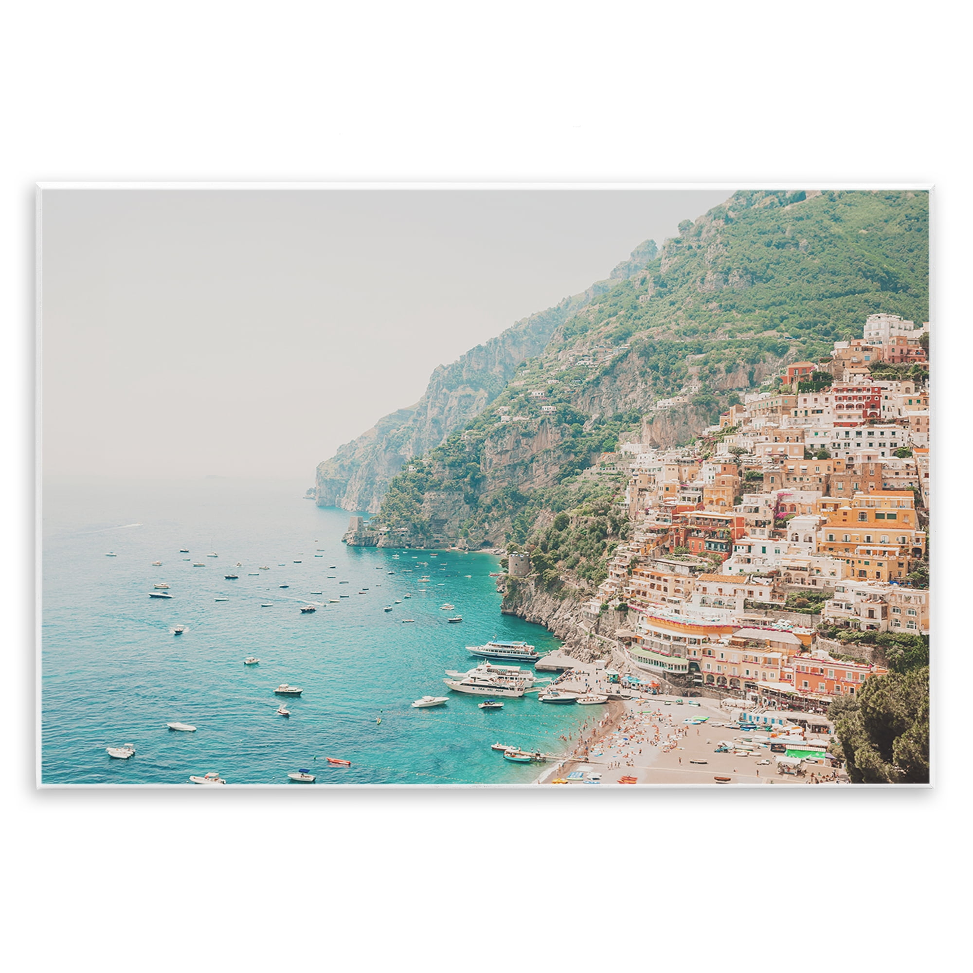 Stupell Industries Amalfi Coast Harbor Cities & Countries Photography Unframed Art Print Wall Art, 19 x 13