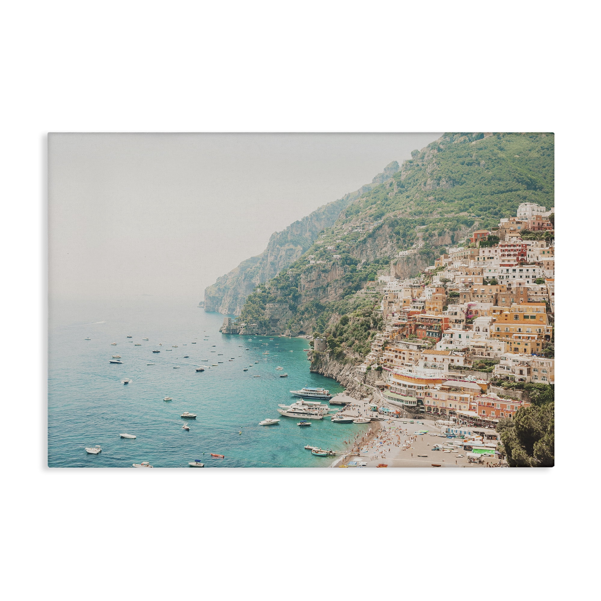 Stupell Industries Amalfi Coast Harbor Cities & Countries Photography Wrapped Canvas Art Print Wall Art, 30 x 20