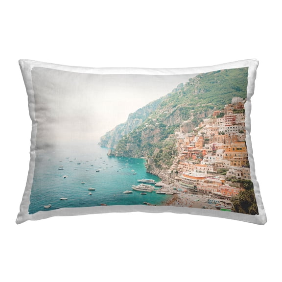 Stupell Industries Amalfi Coast Harbor Decorative Printed Throw Pillow Design by Sisi and Seb.