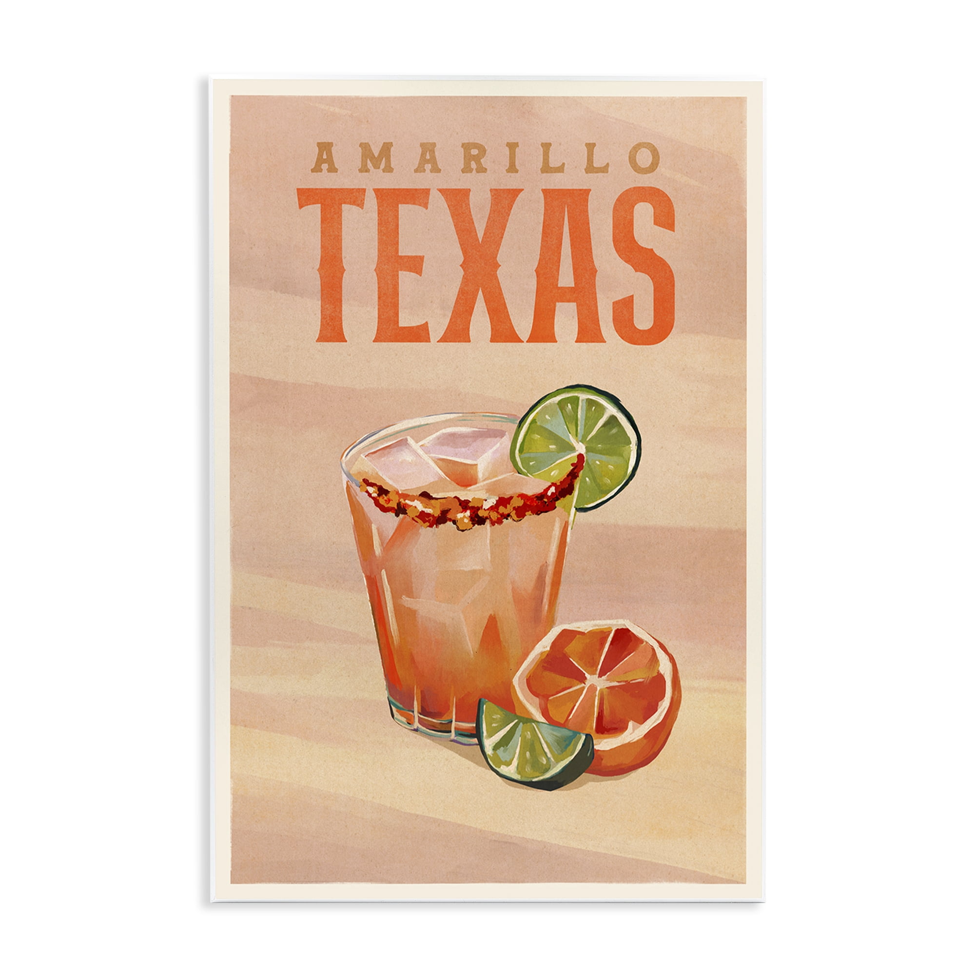Stupell Industries Amarillo Texas Cocktail Food & Beverage Painting Unframed Art Print Wall Art, 10 x 15