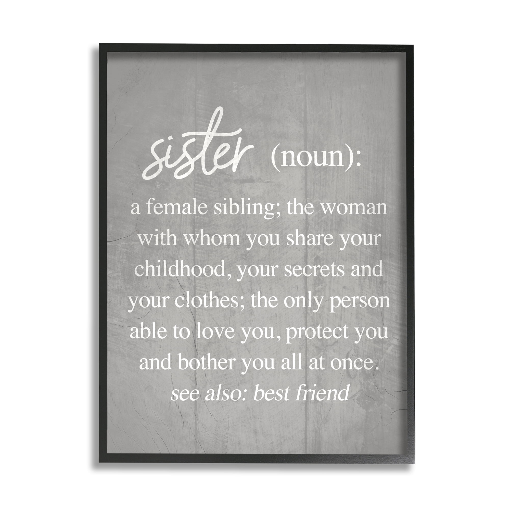 Stupell Industries Amazing Best Friends Phrase Distressed Country Pattern Inspirational Painting Black Framed Art Print Wall Art, 12 x 12