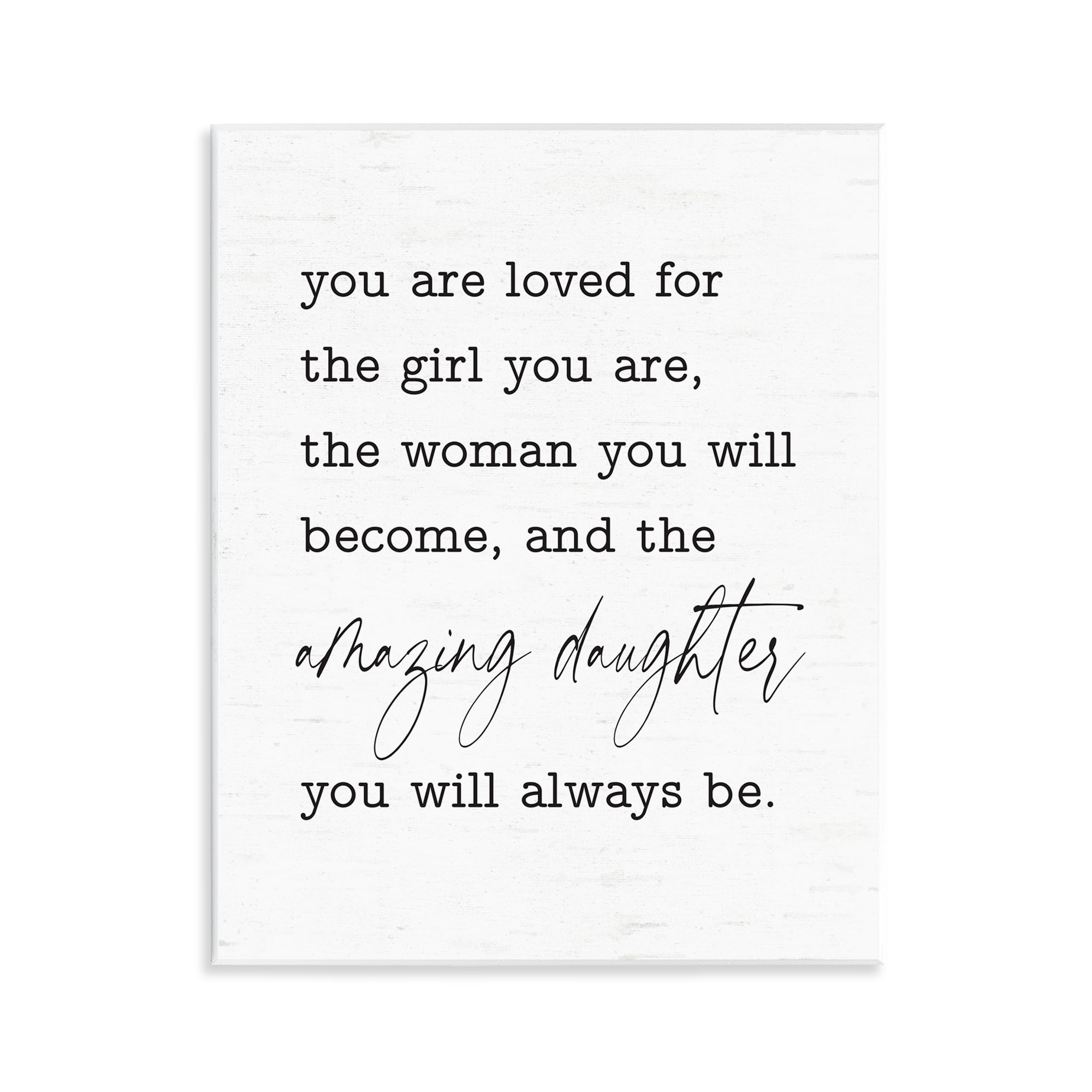 Stupell Industries Amazing Daughter Sentiment Text & Numbers Painting Unframed Art Print Wall Art, 11 x 14