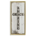 Stupell Industries Amazing Grace Rustic Cross Typography Painting Gold