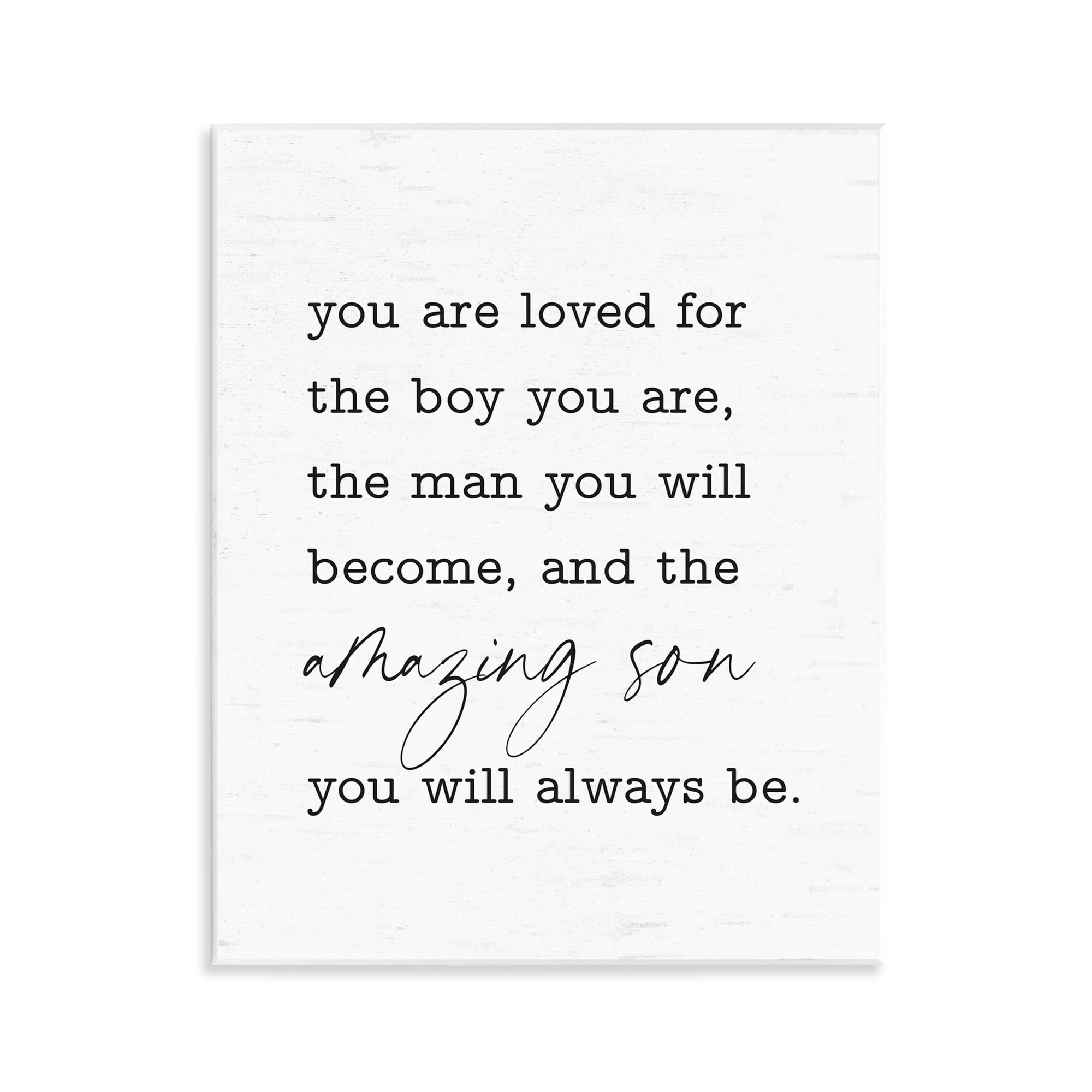 Stupell Industries Amazing Son Sentiment Text & Numbers Painting Unframed Art Print Wall Art, 11 x 14