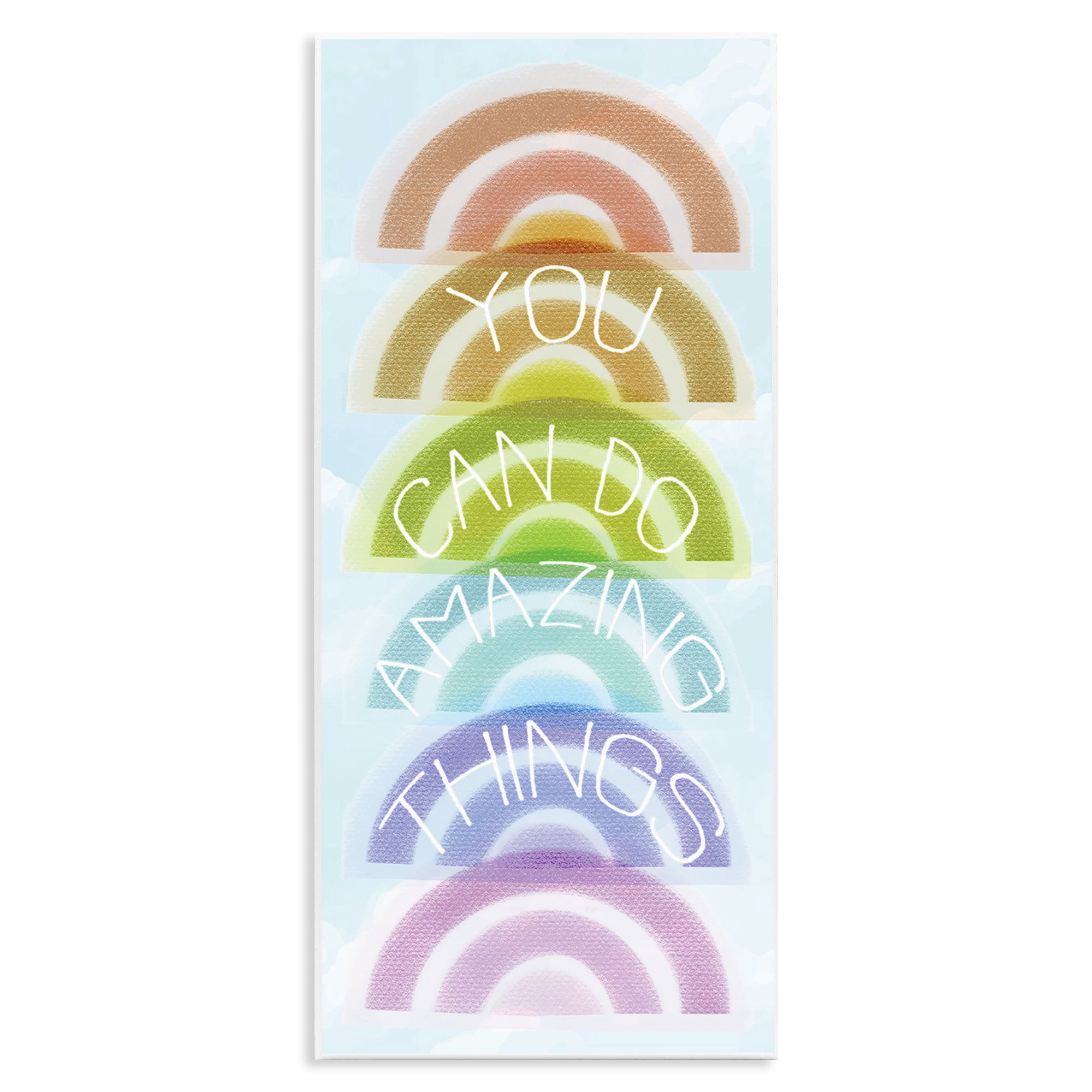 Stupell Industries Amazing Things Rainbow Encouragement Wall Plaque Art, design by Lil' Rue