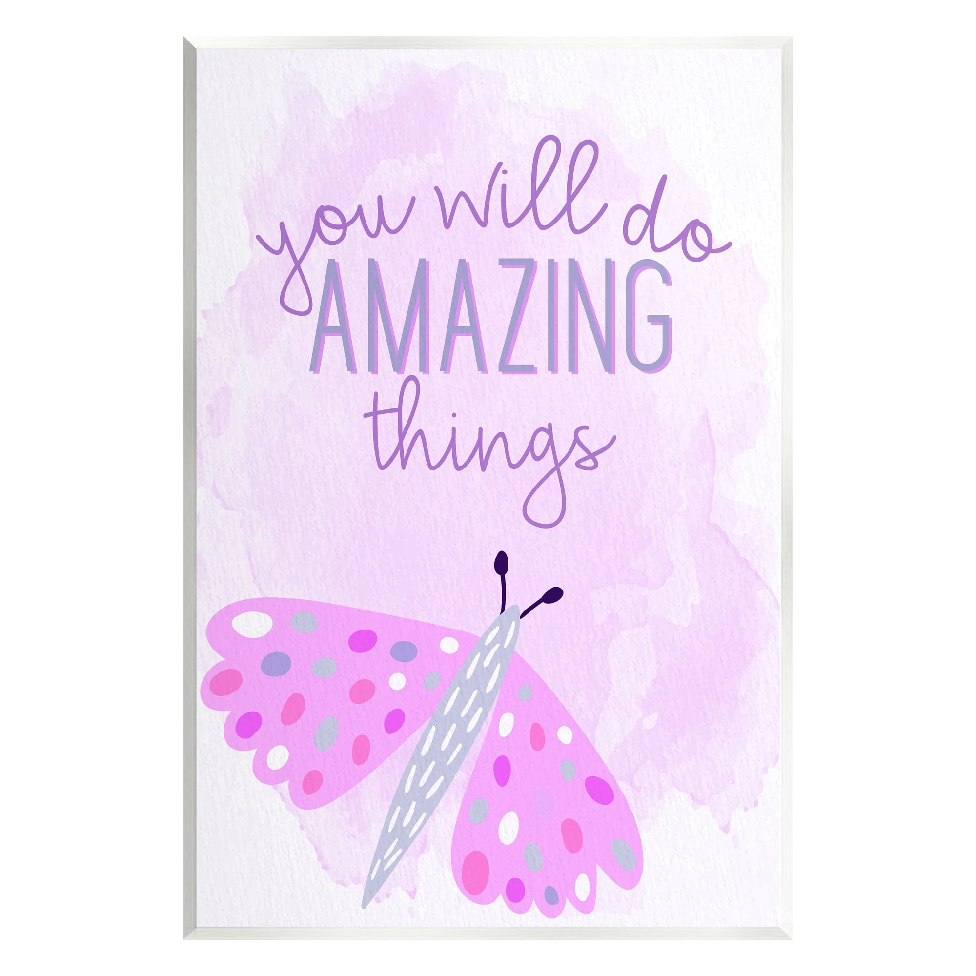 Stupell Industries Amazing Things Uplifting Phrase Animals & Insects Painting Unframed Art Print Wall Art