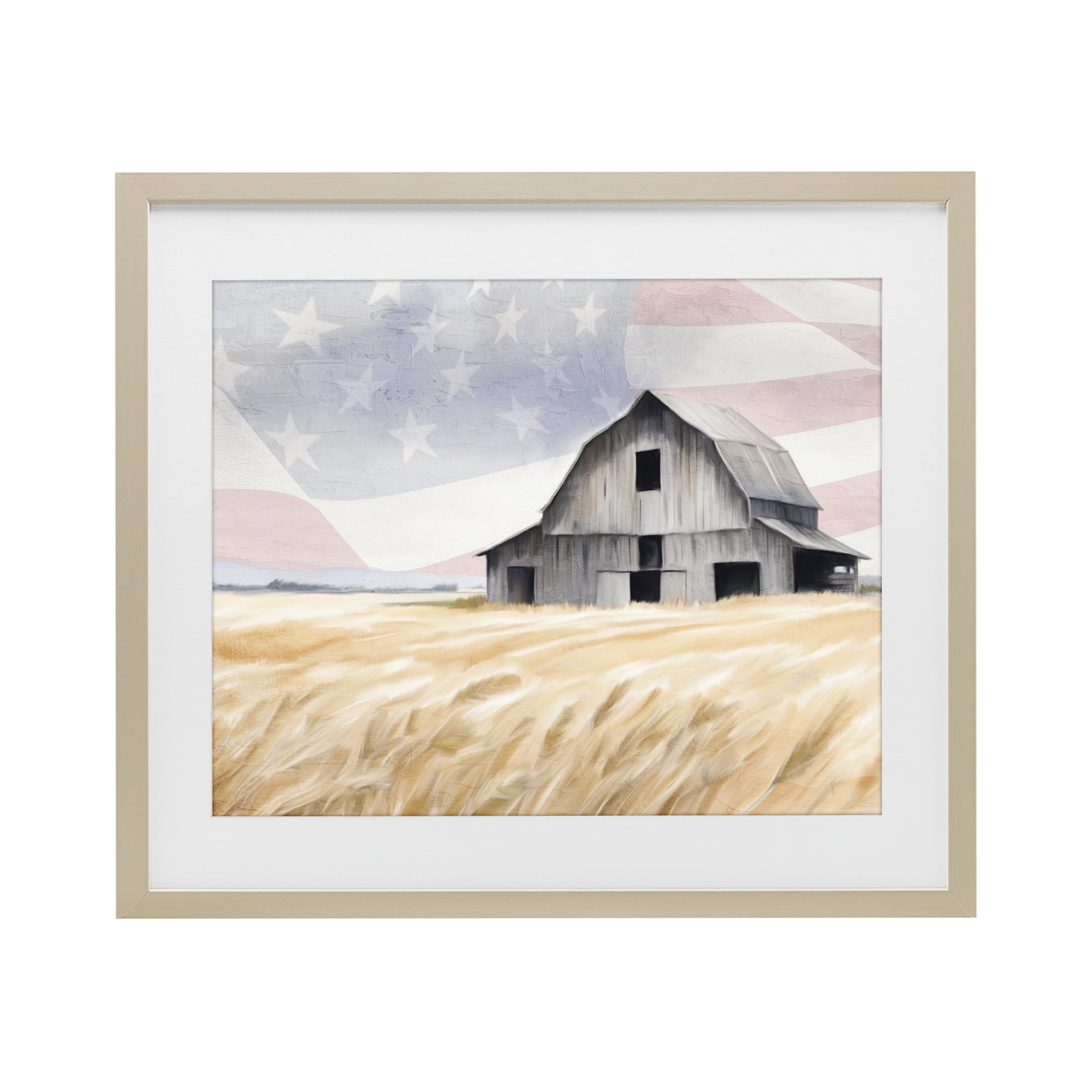 Stupell Industries Amber Waves of Farmland Birch Framed Print Under Glass, design by Kim Allen