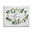 thumbnail image 1 of Stupell Industries Amen Text Green Botanical Foliage White Florals Distressed, 30 x 24,Design by Lettered and Lined, 1 of 5