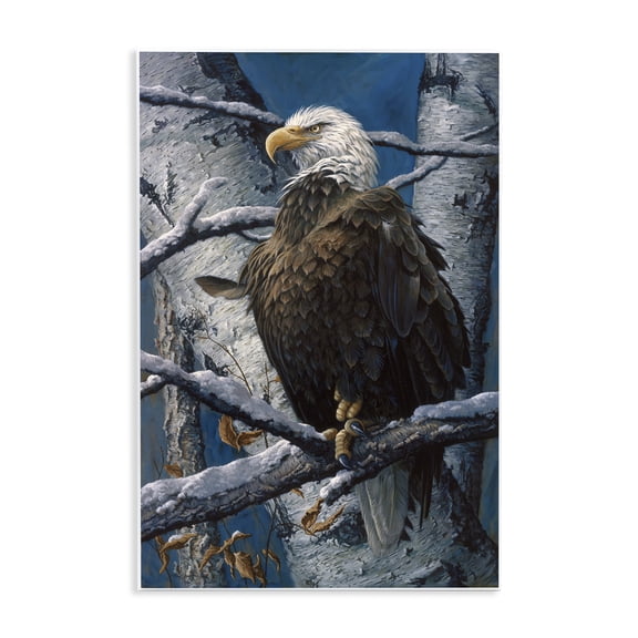 Stupell Industries America's Pride Bald Eagle Animals Painting Unframed Art Print Wall Art, 13 x 19