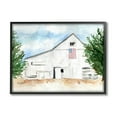 thumbnail image 1 of Stupell Industries American Barn Side Soft Blue Brown Watercolor Black Framed, 24 x 30, Design by Melissa Hyatt LLC, 1 of 5