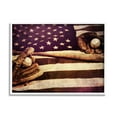thumbnail image 1 of Stupell Industries American Flag Stripes Stars Baseball Mitt Sports Motif Framed Wall Art, 20 x 16, Design by Daniel Sproul, 1 of 5