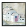 thumbnail image 1 of Stupell Industries American Flag White Farmhouse Barn Rural Countryside , 12 x 12, Design by Kim Allen, 1 of 5