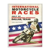 Stupell Industries American Motor Racing Sports Bike Vintage Poster Graphic Art Unframed Art Print Wall Art, 10x15, by Mark Rogan