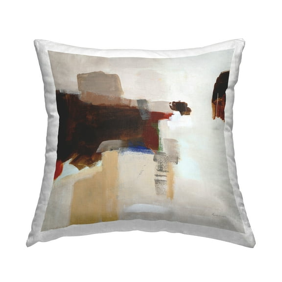 Stupell Industries American Rust Abstraction Decorative Printed Throw Pillow Design by Pamela Munger.