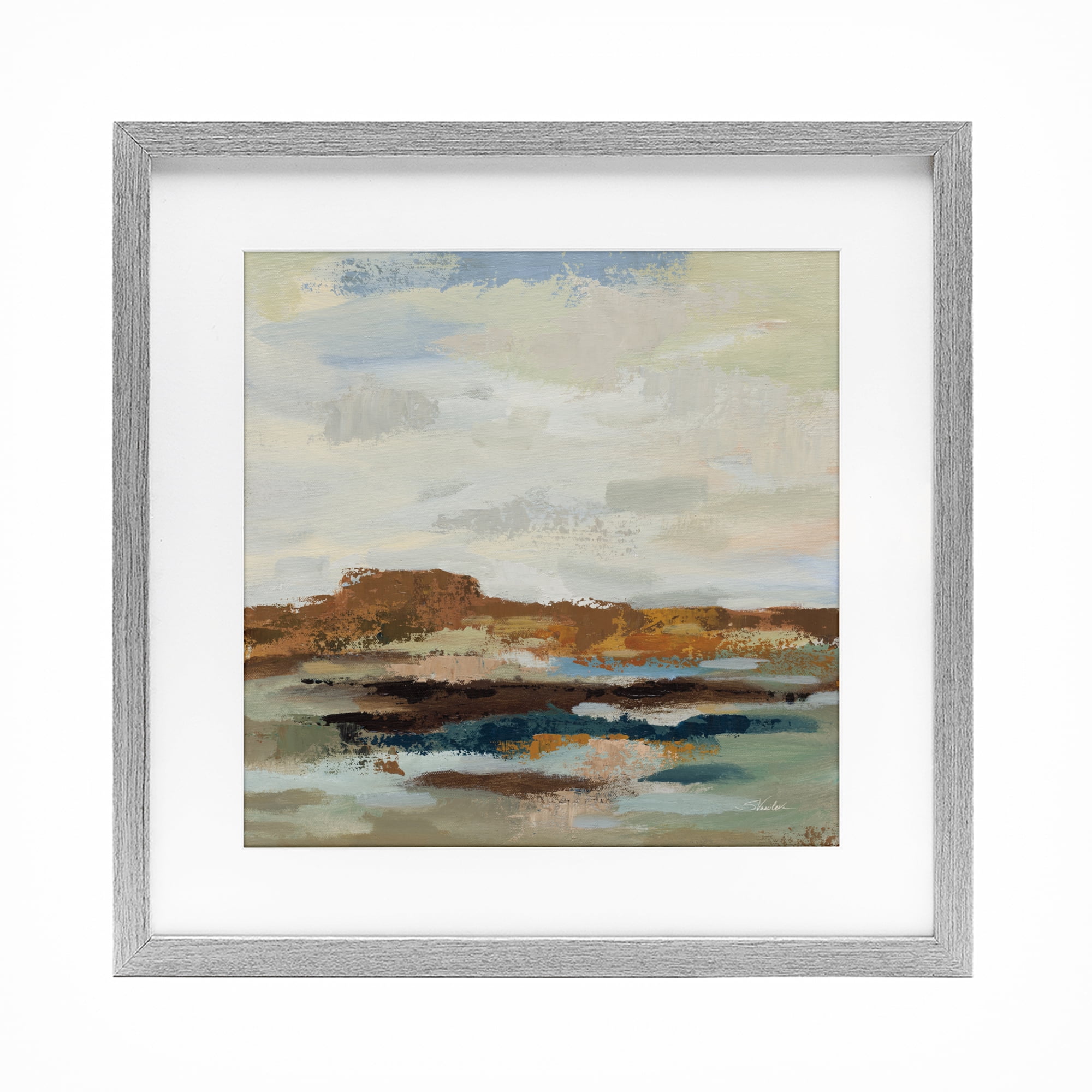 Stupell Industries American West Abstract Gray Framed Print Under Glass, design by Silvia Vassileva