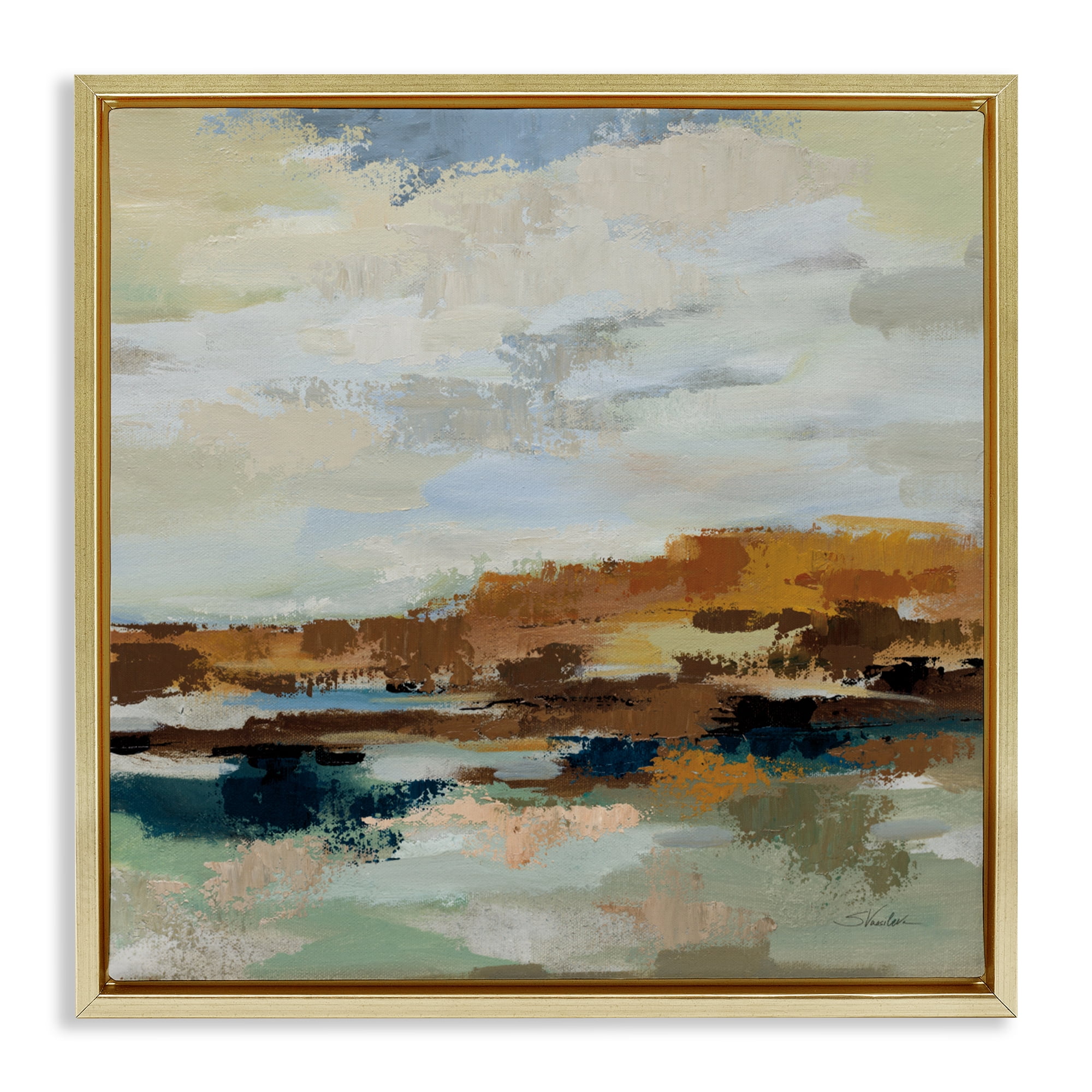 Stupell Industries American West Distortion Gold Framed Floater Canvas Wall Art, design by Silvia Vassileva