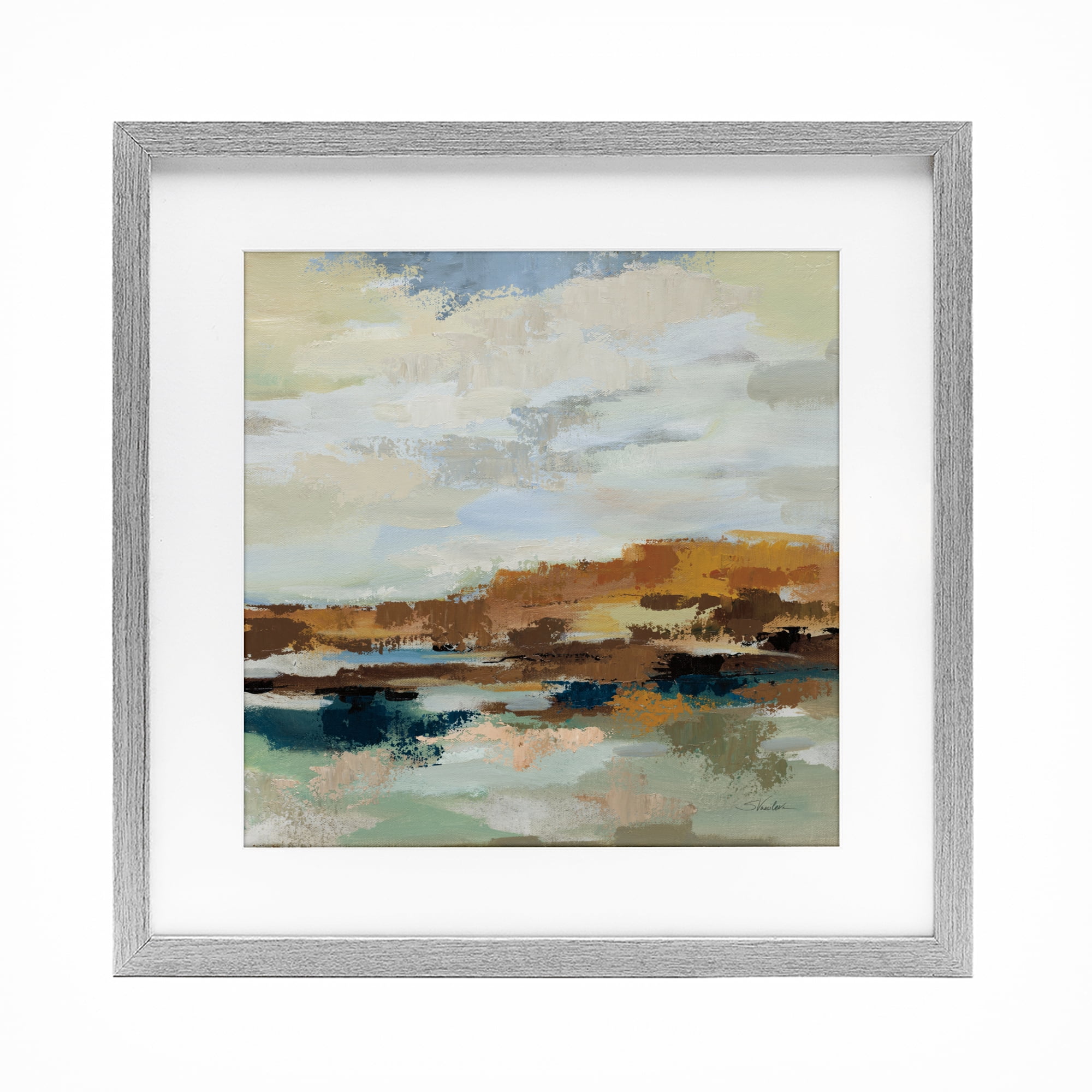 Stupell Industries American West Distortion Gray Framed Print Under Glass, design by Silvia Vassileva