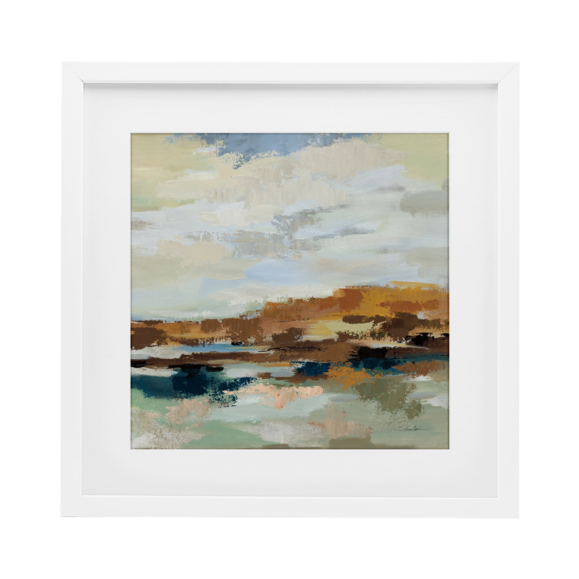 Stupell Industries American West Distortion White Framed Print Under Glass, design by Silvia Vassileva