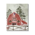 thumbnail image 1 of Stupell Industries Americana Barn Holiday Snow Scene Graphic Art Gallery Wrapped Canvas Print Wall Art, Design by Laura Konyndyk, 1 of 7