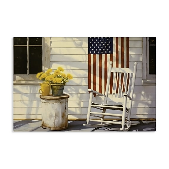 Stupell Industries Americana Deco Scene Travel & Places Painting Gallery Wrapped Canvas Art Print Wall Art, 30 x 20
