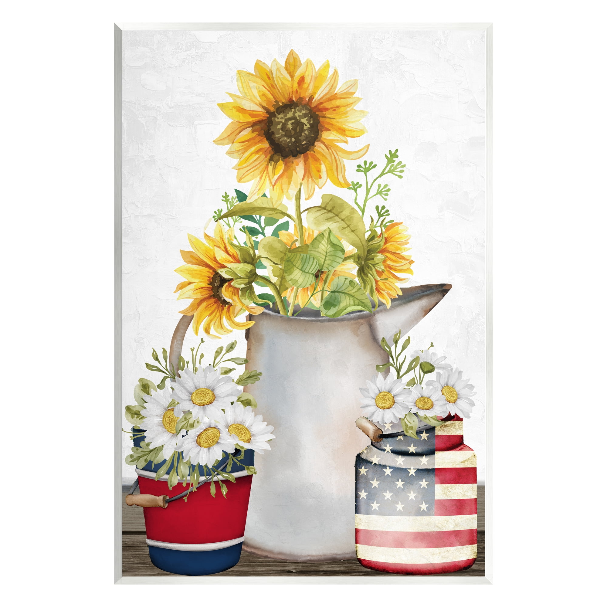 Stupell Industries Americana Flower Bouquets Botanical & Floral Painting Unframed Art Print Wall Art, 13 x 19