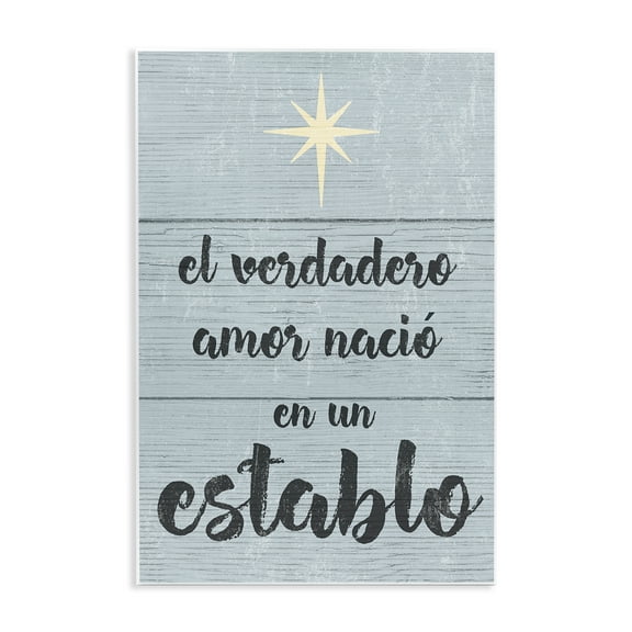 Stupell Industries Amor Verdadero en un Establo Holiday Painting Unframed Art Print Wall Art, 10 x 15