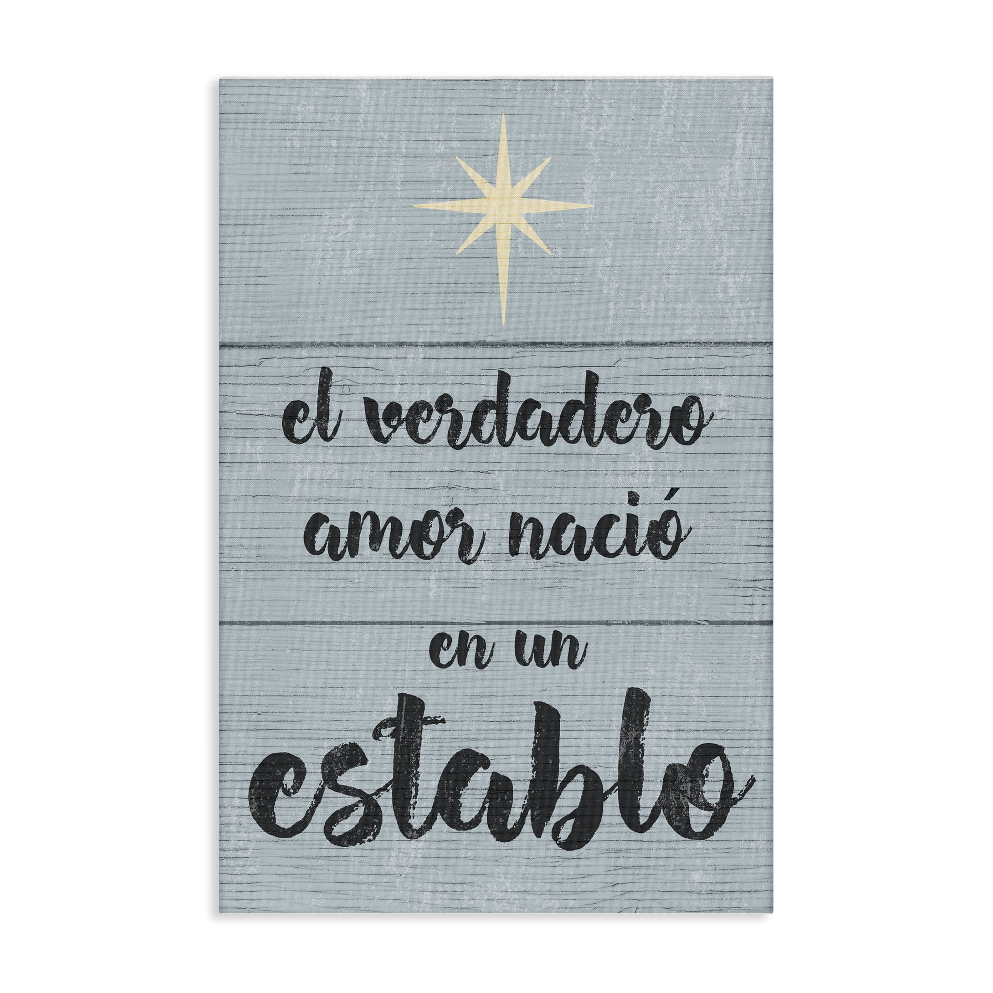 Stupell Industries Amor Verdadero en un Establo Holiday Painting Wrapped Canvas Art Print Wall Art, 20 x 30
