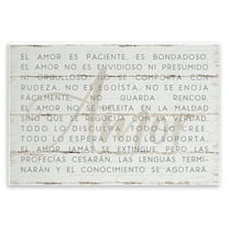 Stupell Industries Amor es Paciente y Bondadoso Inspirational Quotes & Sayings Painting Unframed Art Print Wall Art, 15 x 10