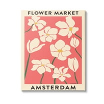 Stupell Industries Amsterdam Flower Market Botanical & Floral Painting Gallery Wrapped Canvas Art Print Wall Art, 16 x 20
