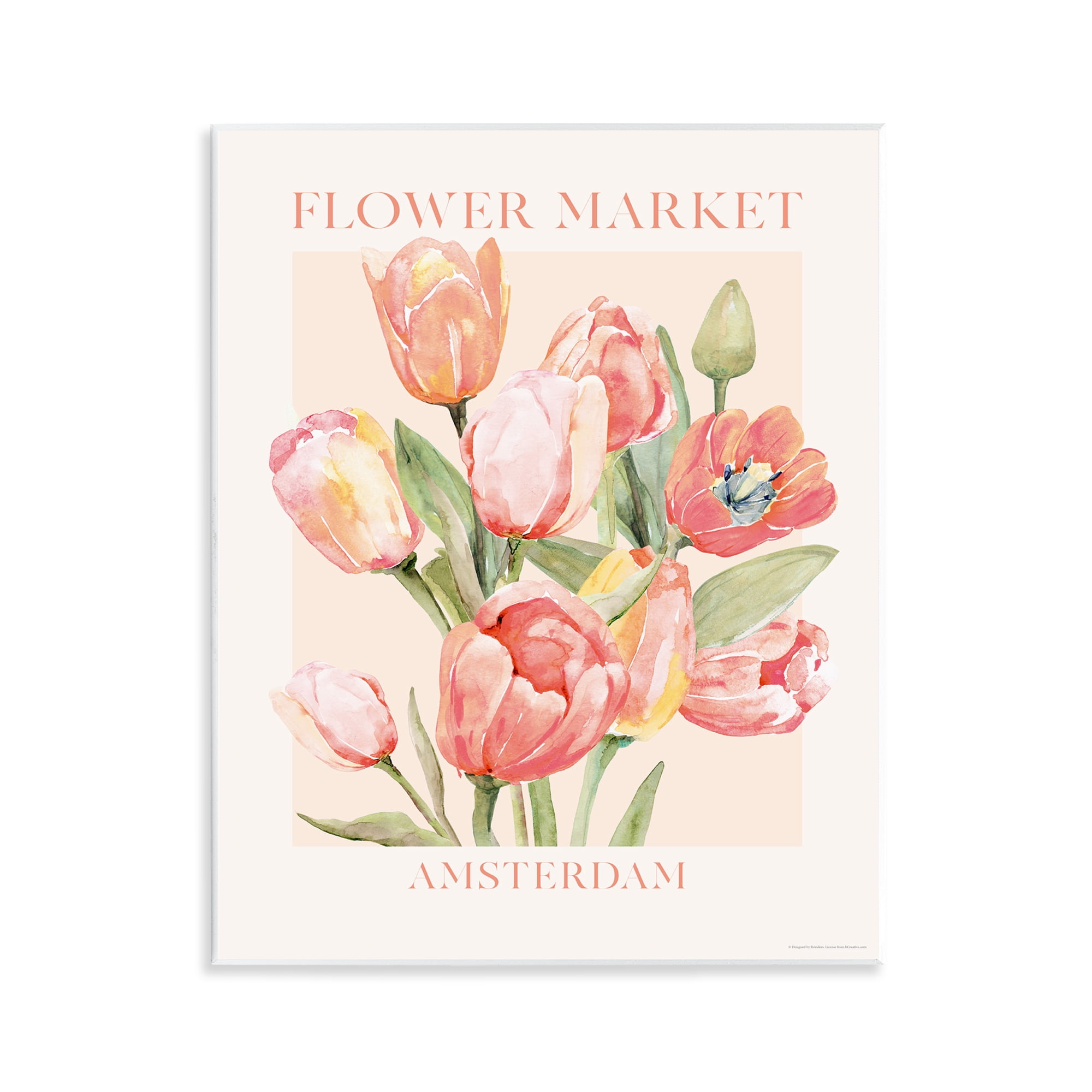 Stupell Industries Amsterdam Flower Market Plants & Flowers Painting Unframed Art Print Wall Art, 11 x 14