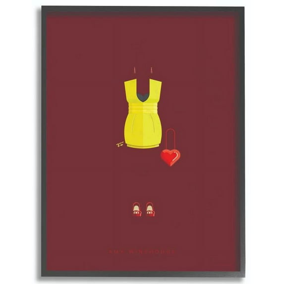 Stupell Industries Amy Winehouse Famous People Characters Fashion Design Framed Wall Art by Fred Birchal