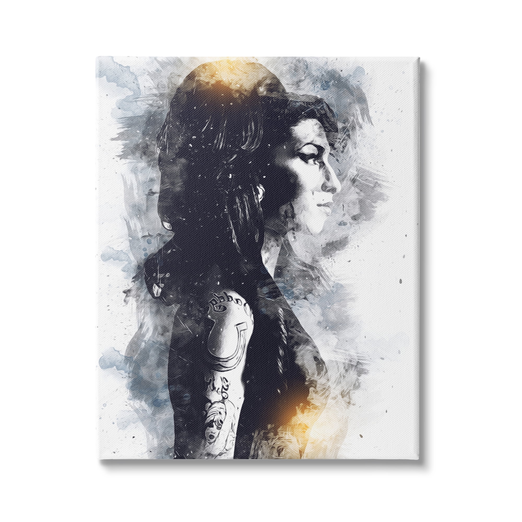 Stupell Industries Amy Winehouse Modern Abstract Pattern Portrait Famous Figure, 36 x 48, Design by Birch&Ink
