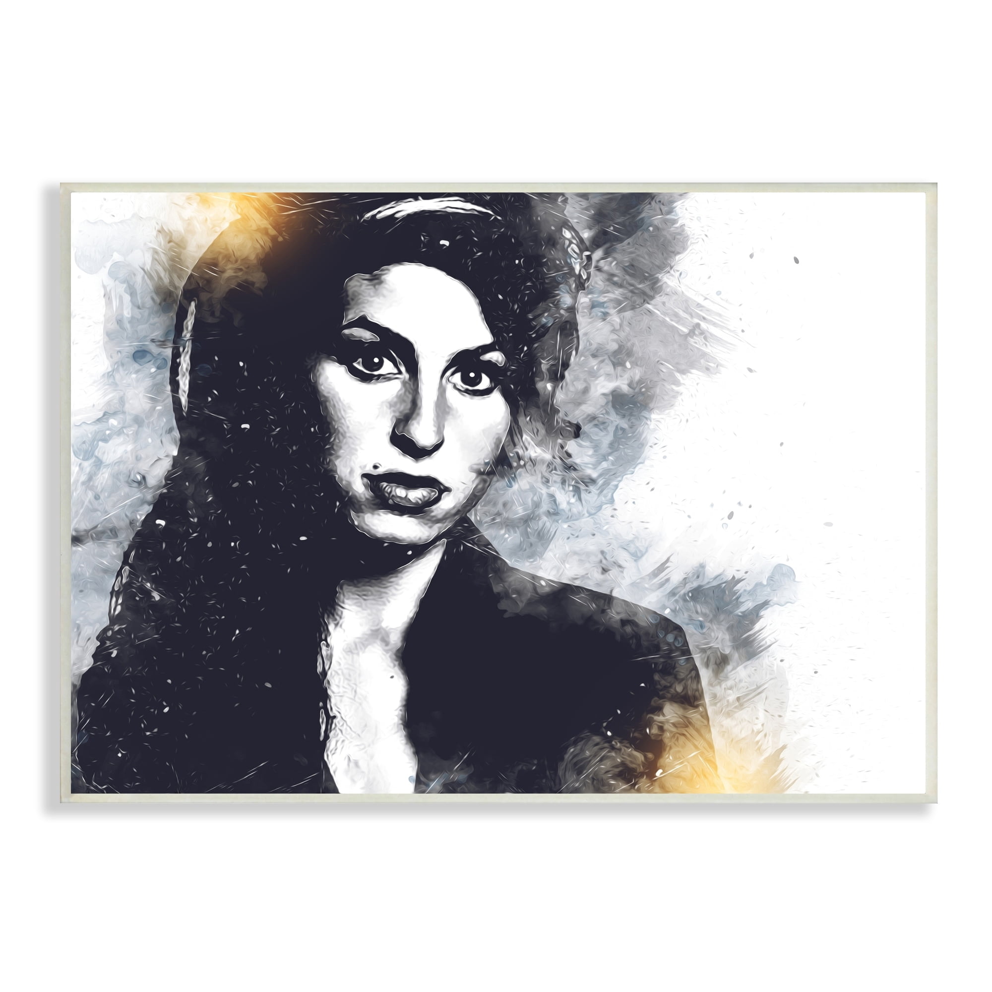 Stupell Industries Amy Winehouse Modern Portrait Bold Eyes Abstract Pattern, 15 x 10, Design by Birch&Ink
