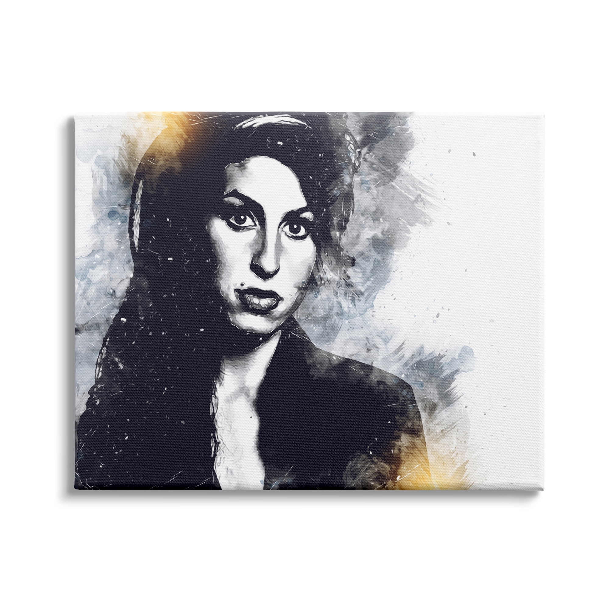 Stupell Industries Amy Winehouse Modern Portrait Bold Eyes Abstract Pattern, 40 x 30, Design by Birch&Ink