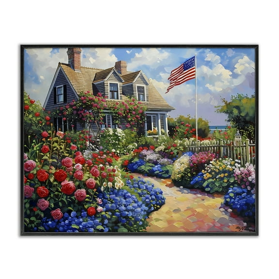 Stupell Industries An American House Black Framed Giclee Art design by LSR Creative Studio, 11 x 14