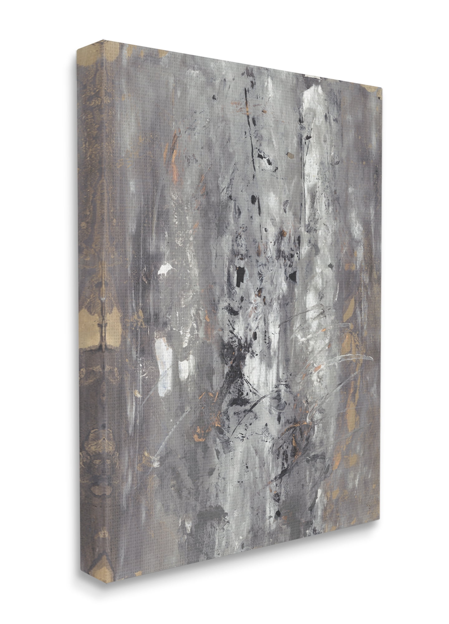 Stupell Industries Ancient Mark Inspired Abstraction Grey Brown Design Canvas Wall Art, 16 x 20, Design by Joyce Combs