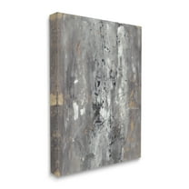 Stupell Industries Ancient Mark Inspired Abstraction Grey Brown Design Canvas Wall Art, 16 x 20, Design by Joyce Combs