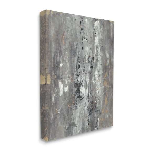 Stupell Industries Ancient Mark Inspired Abstraction Grey Brown Design Canvas Wall Art, 16 x 20, Design by Joyce Combs