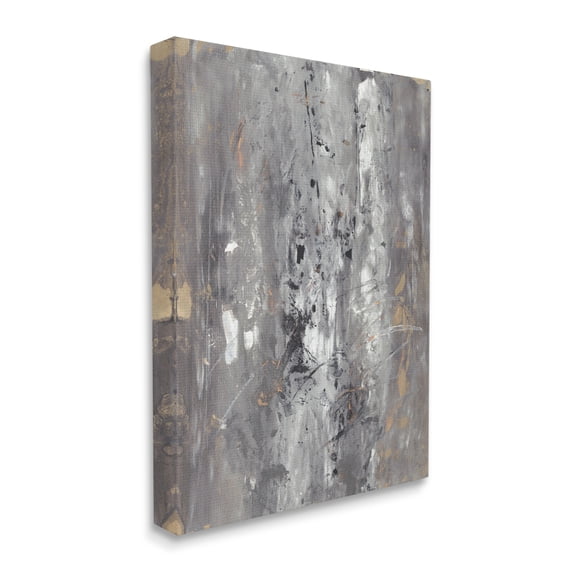 Stupell Industries Ancient Mark Inspired Abstraction Grey Brown Design Canvas Wall Art, 24 x 30, Design by Joyce Combs