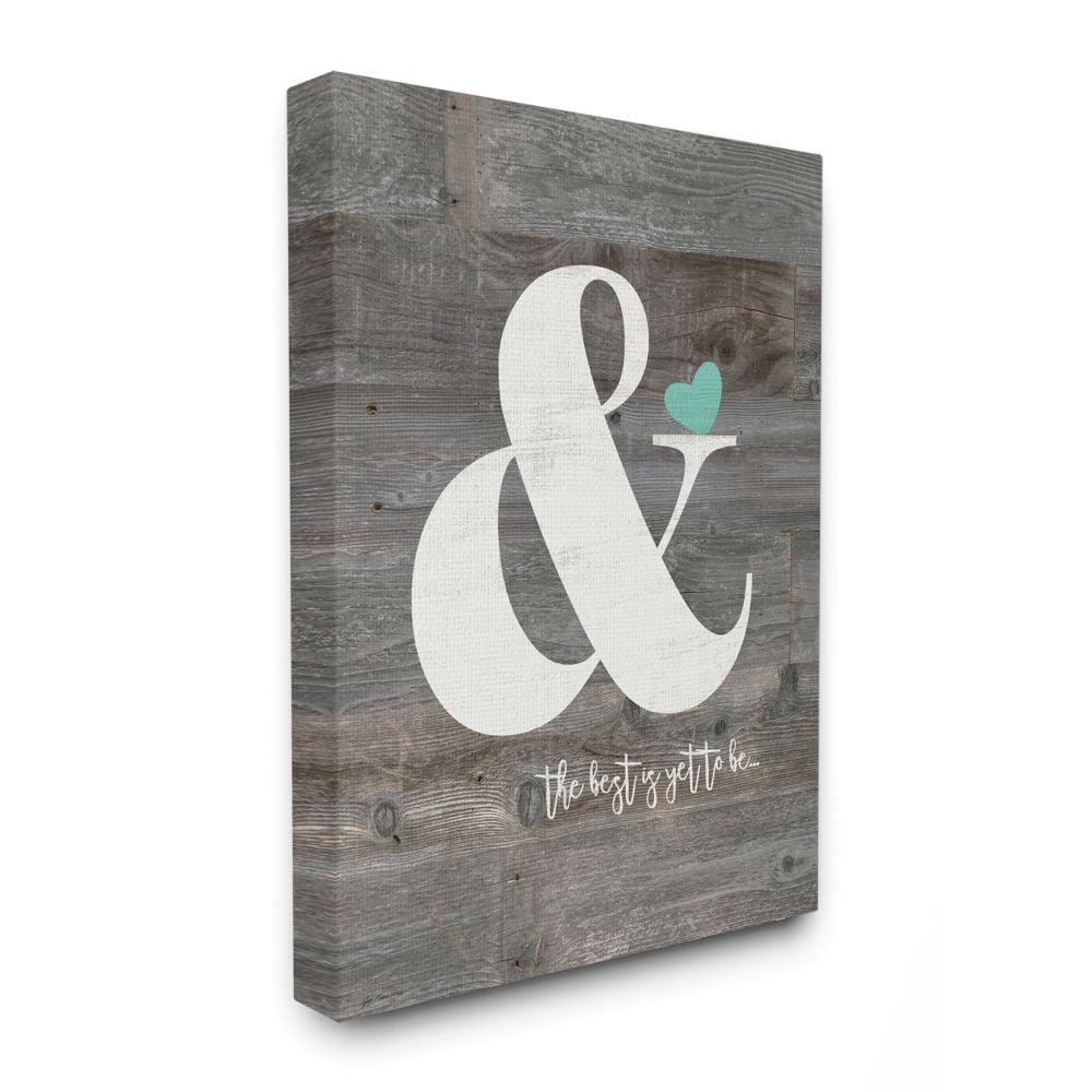 Stupell Industries And The Best Wood Textured Family Word Design Canvas Wall Art by Jo Moulton, 24" x 30", Canvas