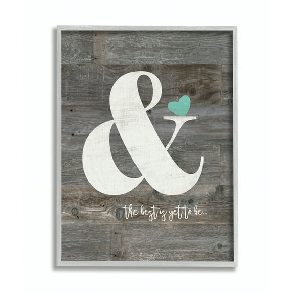 Stupell Industries And The Best Wood Textured Family Word Design Graphic Art Gray Framed Art Print Wall Art, 16x20, by Jo Moulton