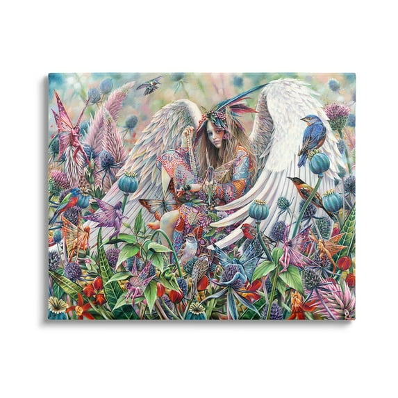 Stupell Industries Angel & Fairies Vivid Meadow Fairy Tales & Fantasy Painting Gallery Wrapped Canvas Print Wall Art