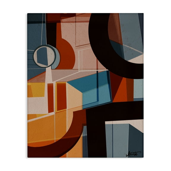 Stupell Industries Angled Shapes Collection Canvas Wall Art design by Ishita Banerjee, 40 x 30