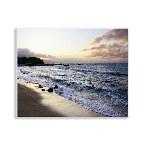 Stupell Industries Angled Sunset Beach Wall Plaque Art design by BRUCE NAWROCKE, 11 x 14