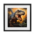 thumbnail image 1 of Stupell Industries Bohemian Angry Dinosaur Roaring Black Framed Print Under Glass, 13 x 13, by Creative Studio, 1 of 8